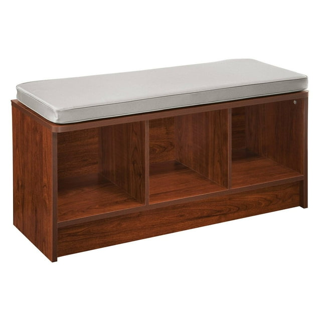 ClosetMaid Cubeicals 3 Cube Indoor Storage Bench with Cushion
