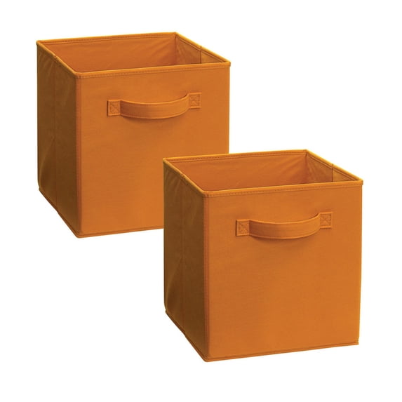 ClosetMaid Cubeicals Fabric Drawer, Open Storage Organizing Bin, Fiesta Orange (2 Pack)