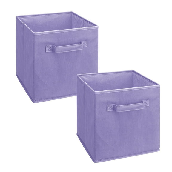 ClosetMaid Cubeicals Fabric Drawer, Open Storage Organizing Bin, Light Purple (2 Pack)