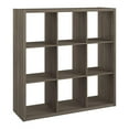 thumbnail image 1 of ClosetMaid Decorative Bookcase Open Back 9-Cube Storage Organizer, Graphite Gray, 1 of 7
