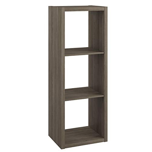 ClosetMaid 4546 Decorative Open Back 3-Cube Storage Organizer, Graphite Gray