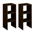 thumbnail image 1 of ClosetMaid Decorative Home Stackable 2-Cube Organizer Storage, Espresso (2 Pack), 1 of 7