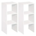 thumbnail image 1 of ClosetMaid Decorative Home Stackable 2-Cube Organizer Storage, White (3 Pk), 1 of 7
