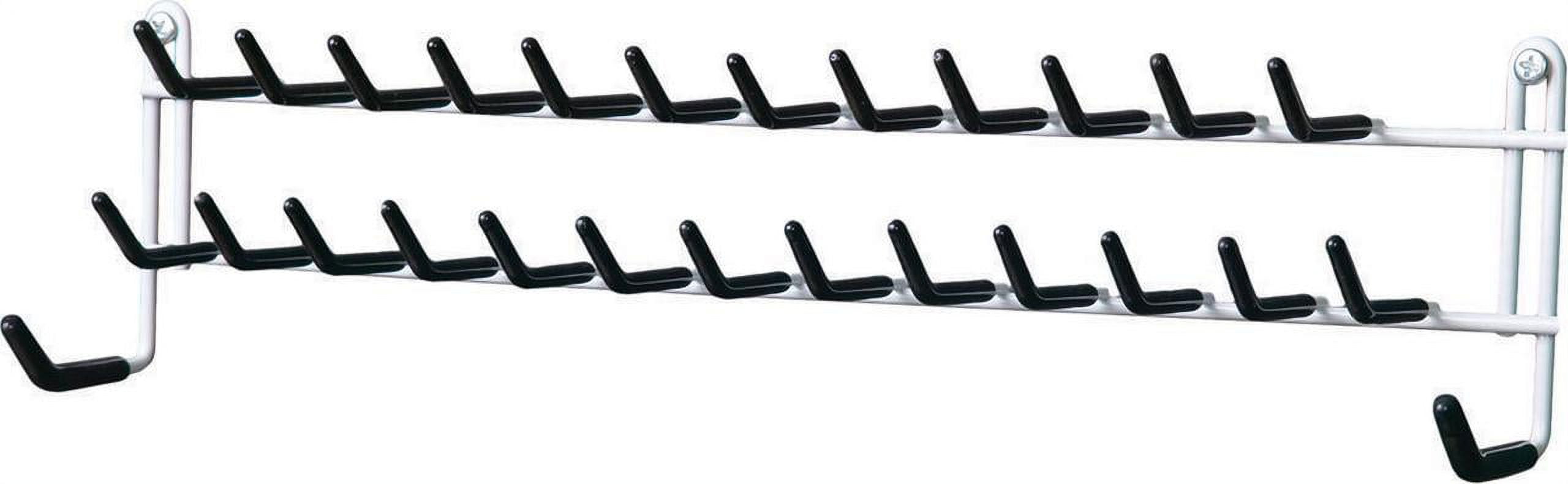 White and Black Vinyl-Coated Wire Tie and Belt Rack