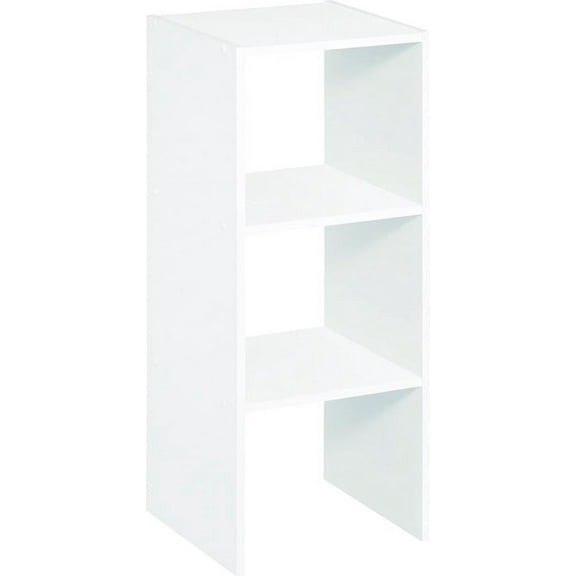 Open Box ClosetMaid Home Stackable 2-Cube Organizer Storage 31-Inch, White