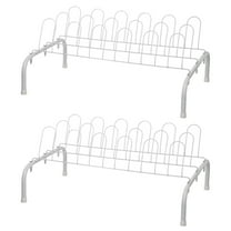ClosetMaid Lightweight 9 Pair Freestanding Shoe Rack Organizer, White, 2 Pk