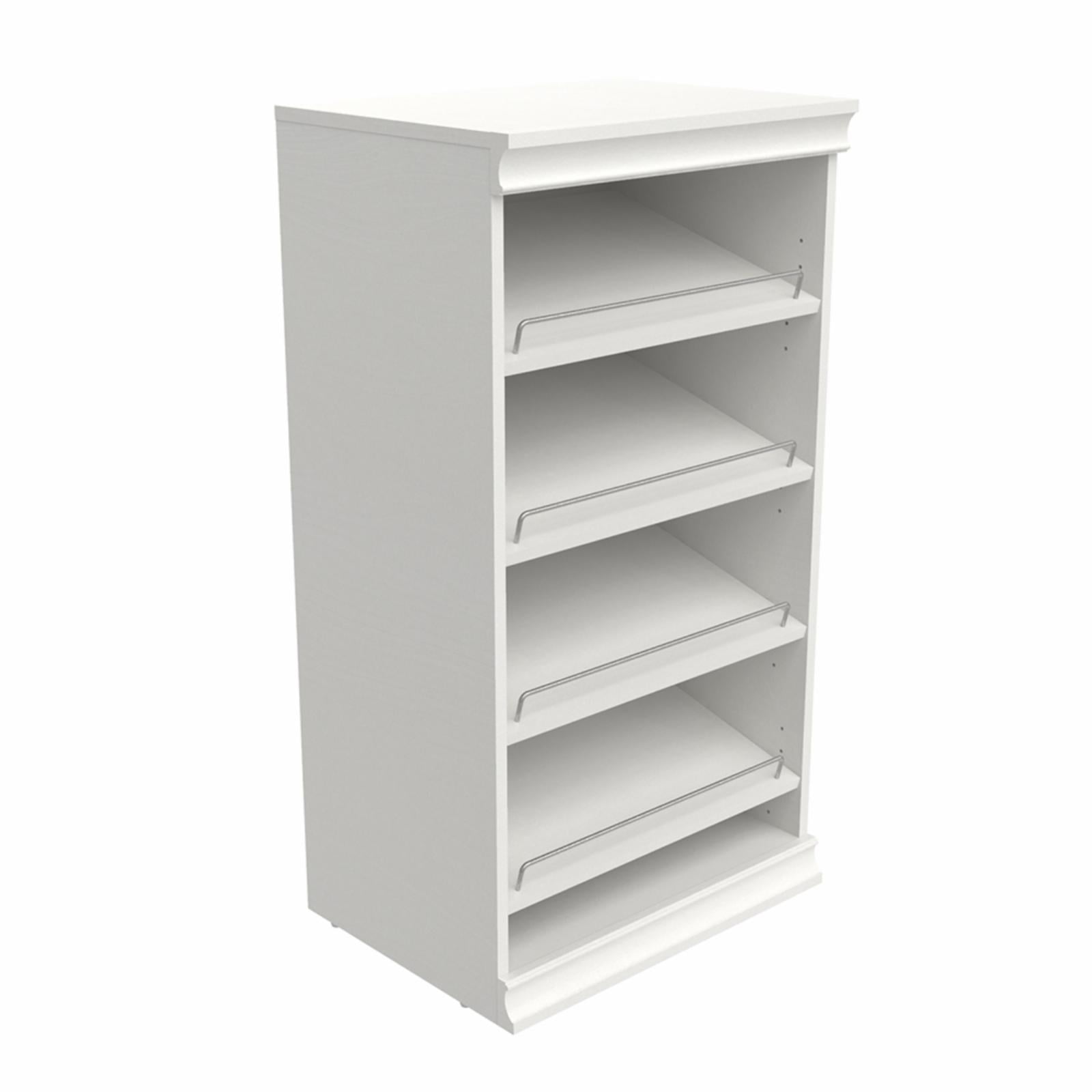 ClosetMaid - SuiteSymphony 25 W Angled Shoe Shelves, Pure White