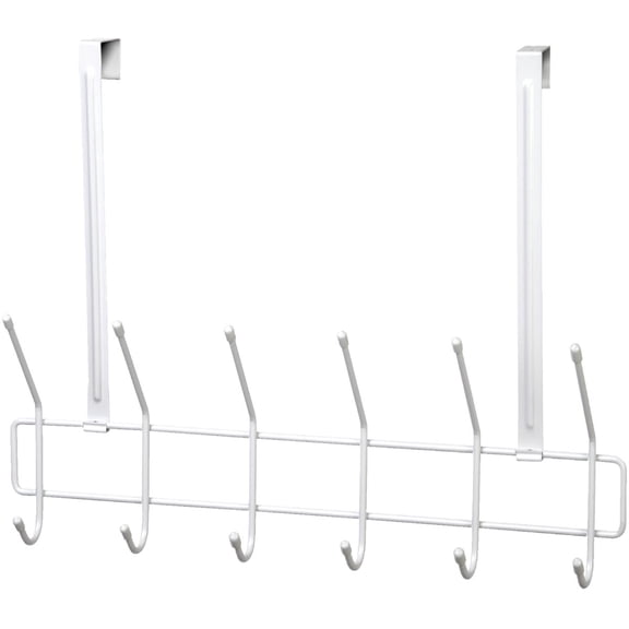 ClosetMaid Over-The-Door Hook Rail - Pack of 6