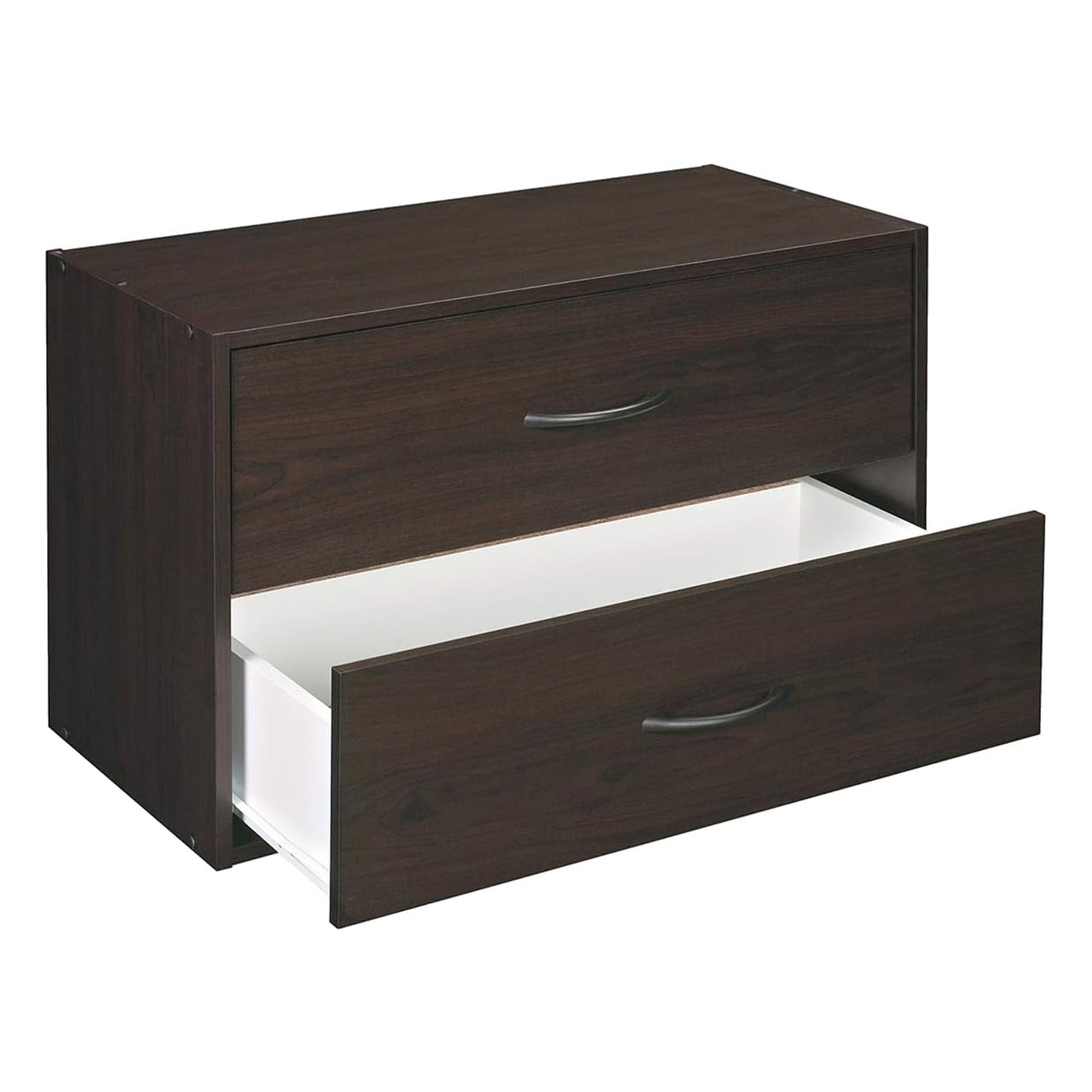 ClosetMaid Stackable 2Drawer Espresso Wooden Storage Unit