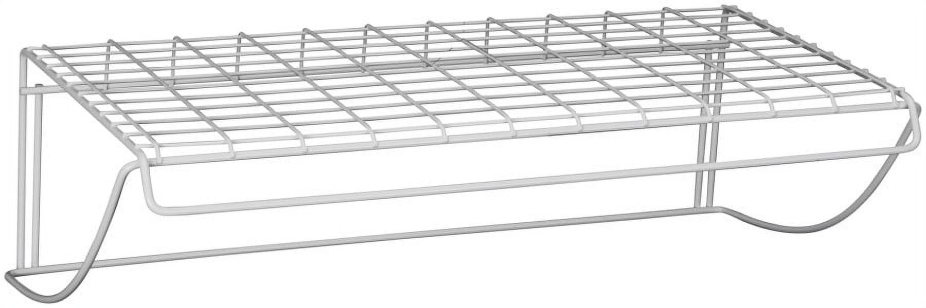 Sleek 24" White Wire Closet Utility Organizer Shelf