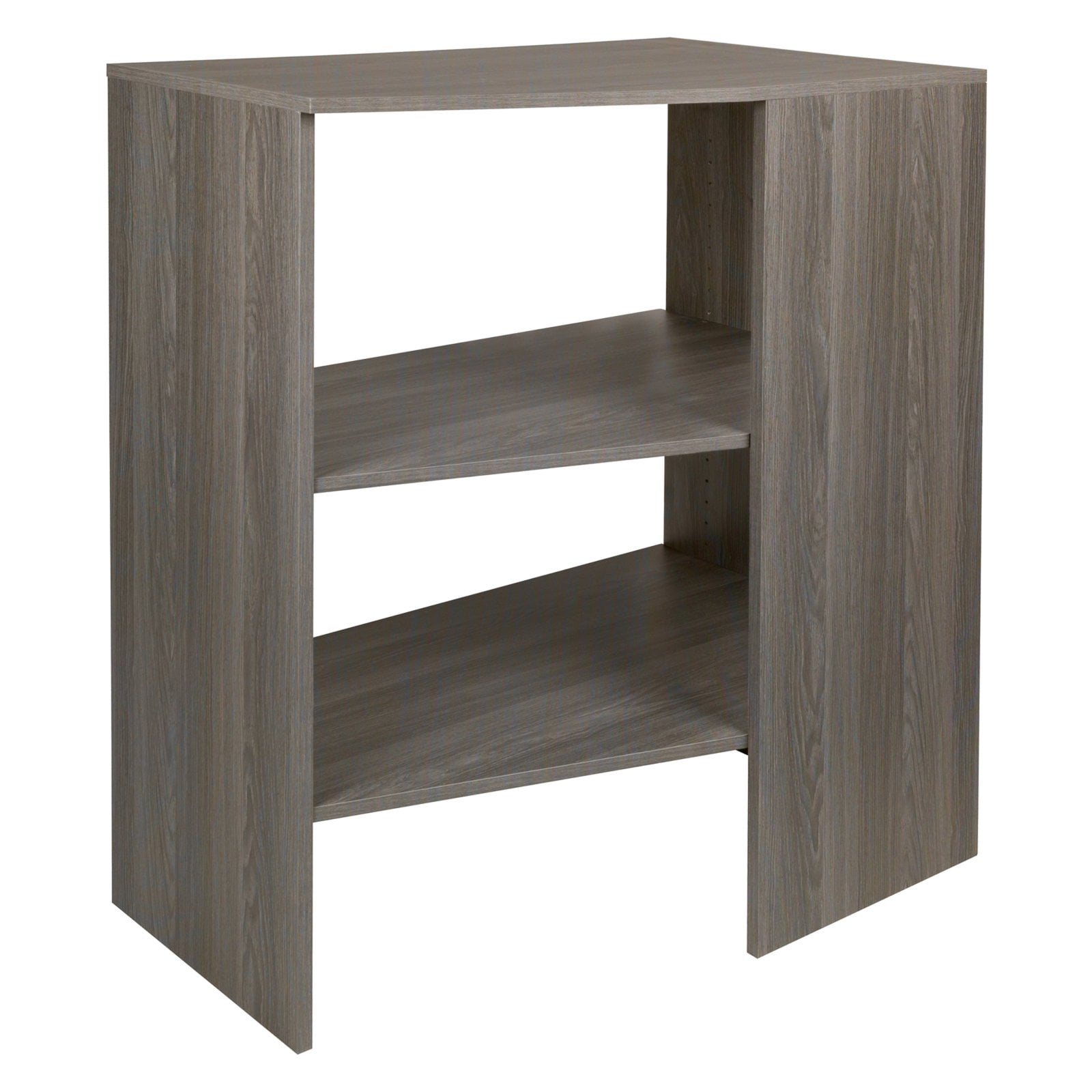 Graphite Gray 31.75" Corner Shelf Unit with Adjustable Shelves