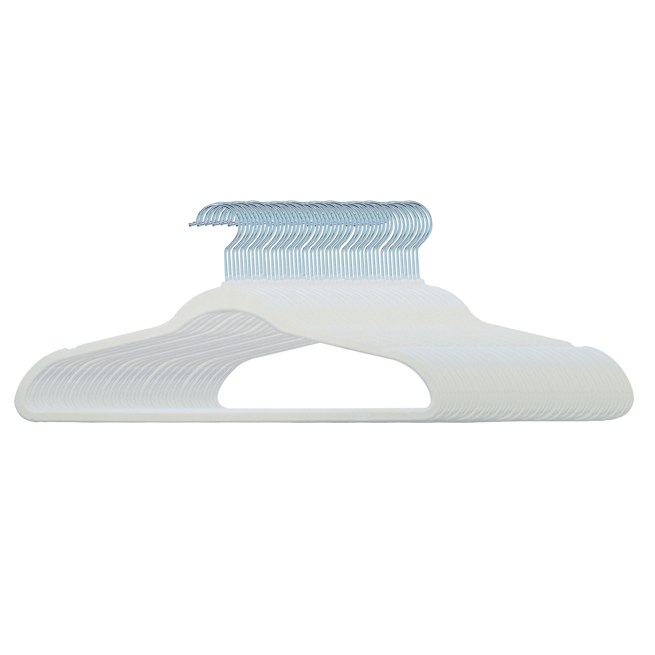 ClosetSelect Velvet Hangers for Any Clothing Type, Biege 50 Count