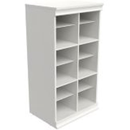 ClosetMaid 4560 Modular Closet Storage Stackable Shelf Unit with Dividers- White
