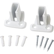 Closetmaid 6641, Resin Low Profile Wall Bracket White with Pins and Anchor 10 Pieces