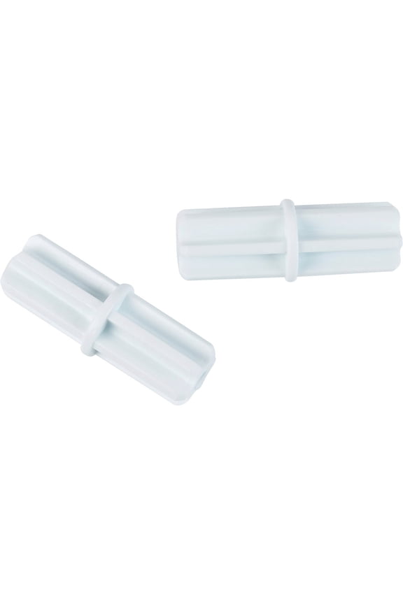 Hang Bar Connectors Closet Bar Adapter - Hanging - 2 Pack, White