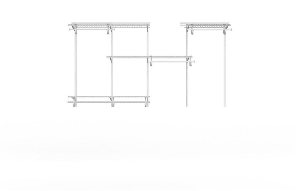 Closetmaid Shelftrack Steel Wire Wardrobe Organizer, 5-8 Foot Wide ...