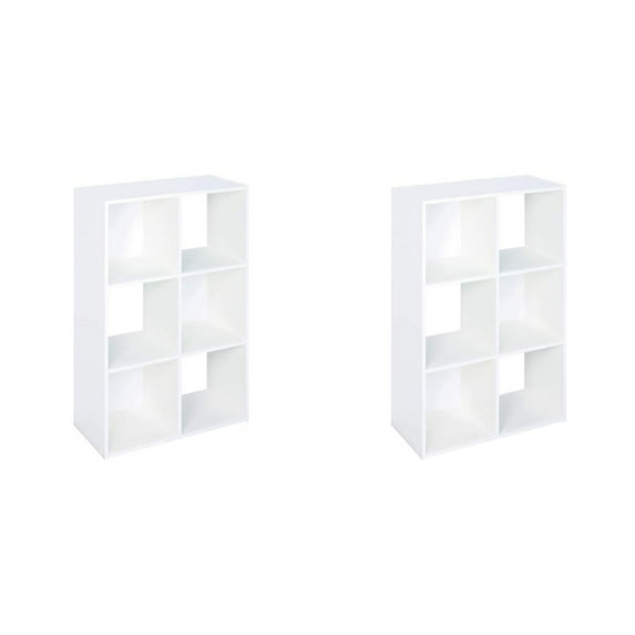 Closetmaid Decorative Home 6-Cube Cubeicals Organizer Storage, White (2 Pack)