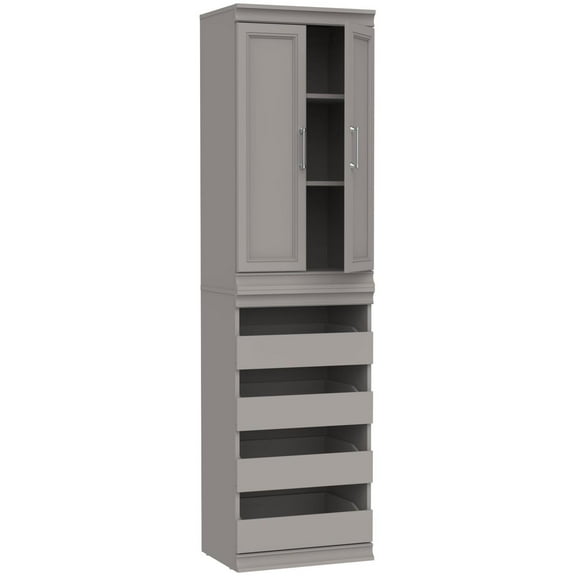 Closetmaid Ms-2116-3S1dr1d Modular Storage 21" Wide Closet System Tower - Smoky Taupe