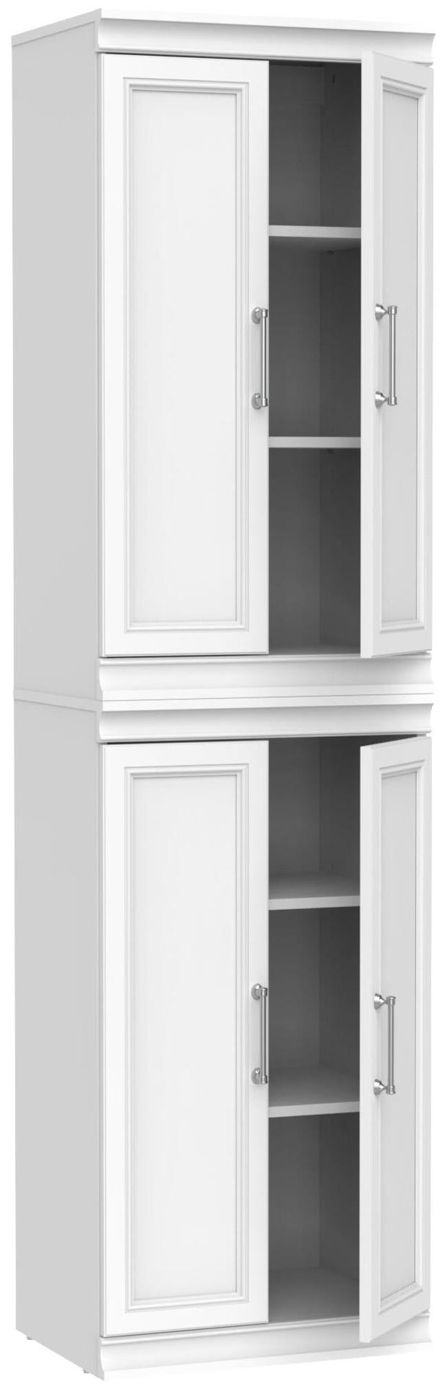 White Modular Storage Closet System with Doors