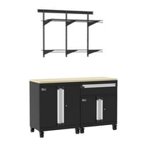 Closetmaid Pg4-5418 Progarage 4 Piece Steel Garage Workshop Storage Cabinet And Maxload