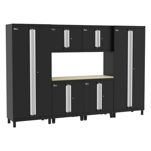 Closetmaid Pg7-11418 Progarage 7 Piece Steel Garage Workshop Storage Cabinet System -