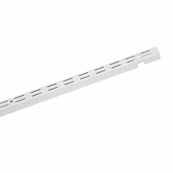 ClosetMaid ShelfTrack White Standard Upright, Closet System Hardware, 48 in., Double Slot, Durable Steel for Closets, Pantries, Utility, Laundry