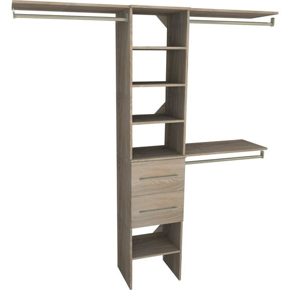 Closetmaid Ss16-Cos2dr-M Suitesymphony 6 To 9 Foot Wide Closet Organizer Tower System -