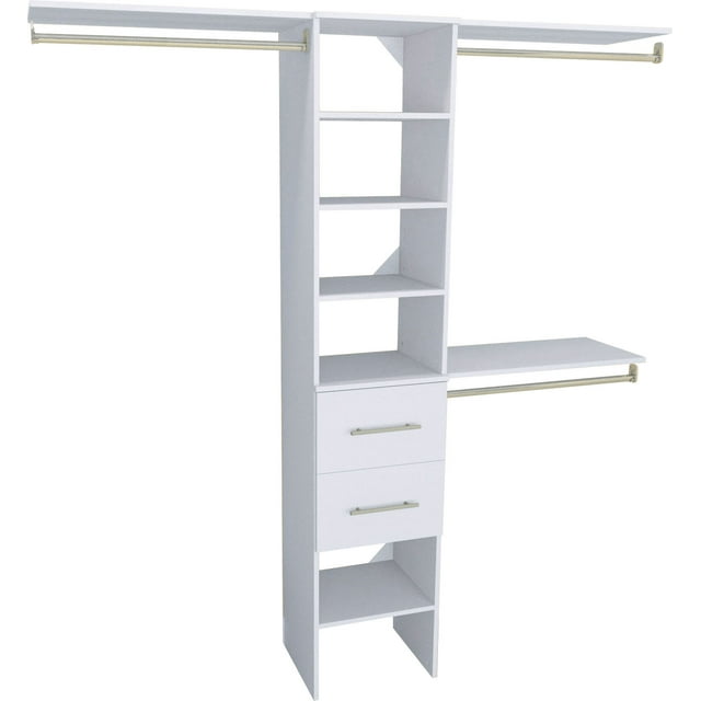 Closetmaid Ss16-Cos2dr-M Suitesymphony 6 To 9 Foot Wide Closet Organizer Tower System -