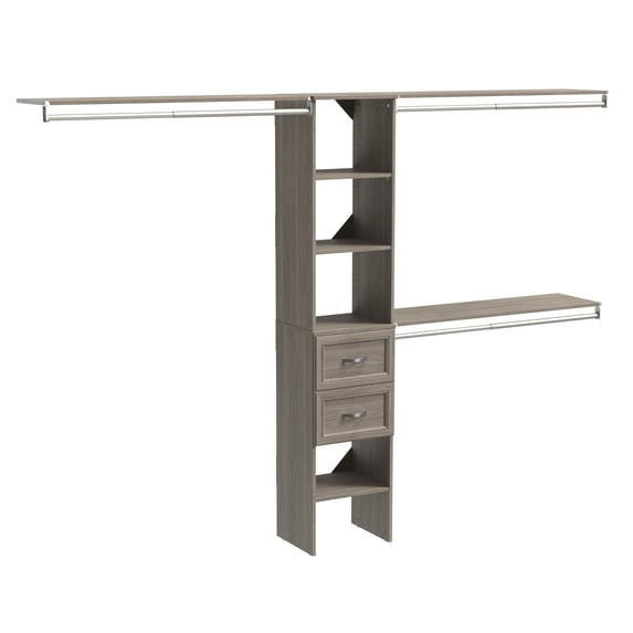 Closetmaid 1793540 Suitesymphony 6 To 9 Foot Wide Closet System Kit - Grey