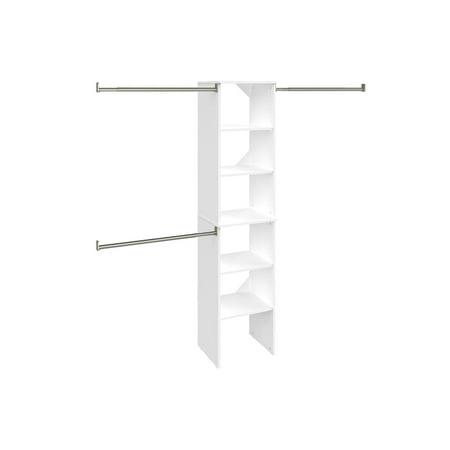closetmaid 4868 suitesymphony 16-inch starter tower kit, pure white