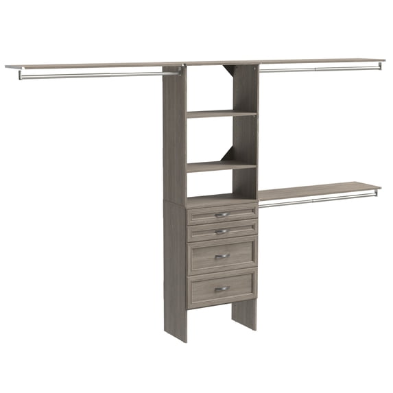 Closetmaid 1791840 Suitesymphony 7 To 10 Ft Wide Closet Organization System - Grey