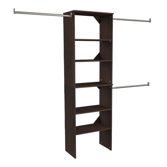Closetmaid Ss25-Sctk Suitesymphony 7 To 10 Foot Wide Closet System Kit - Brown