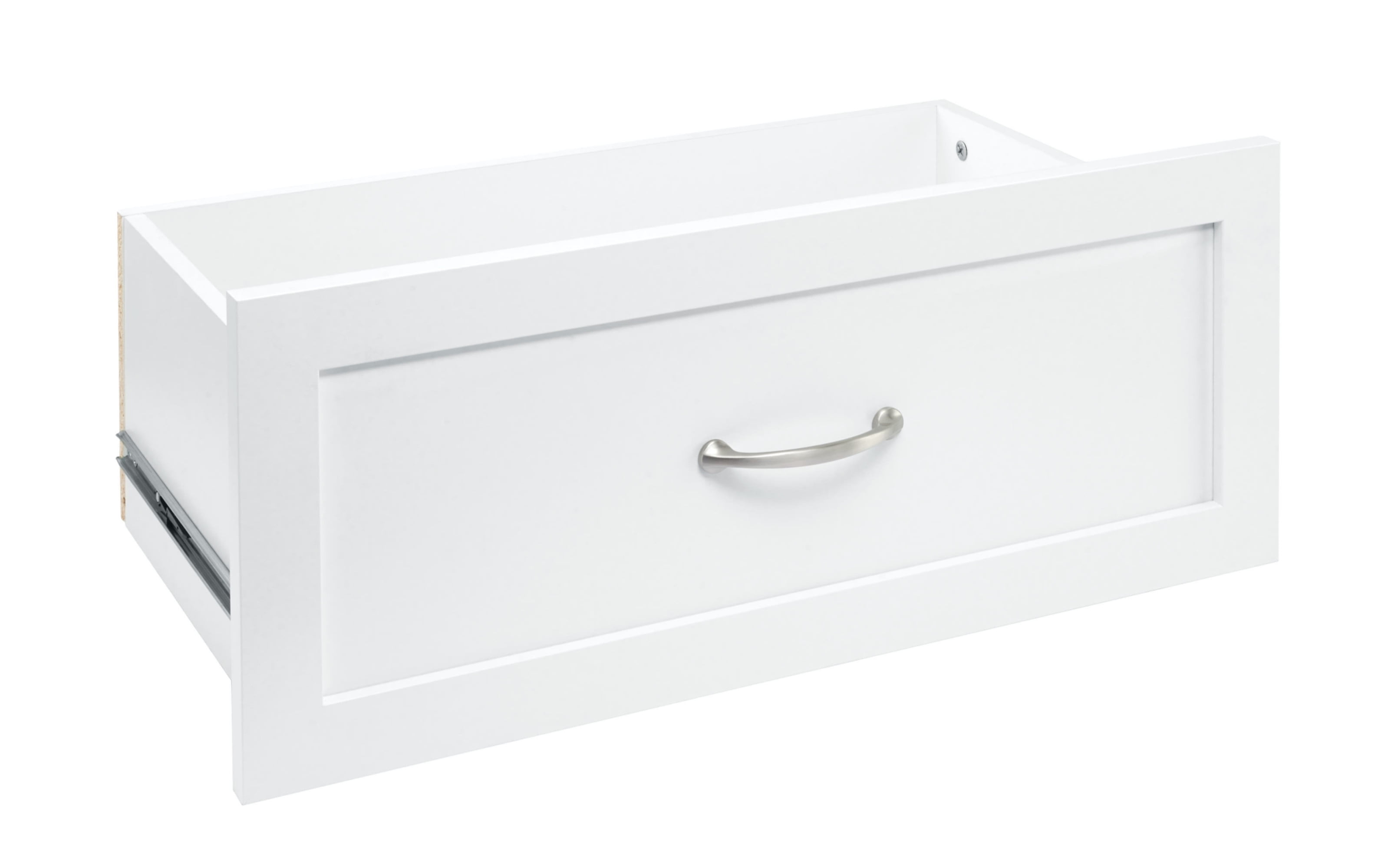 SuiteSymphony Pure White Laminated Wood 25'' Organizer Drawer