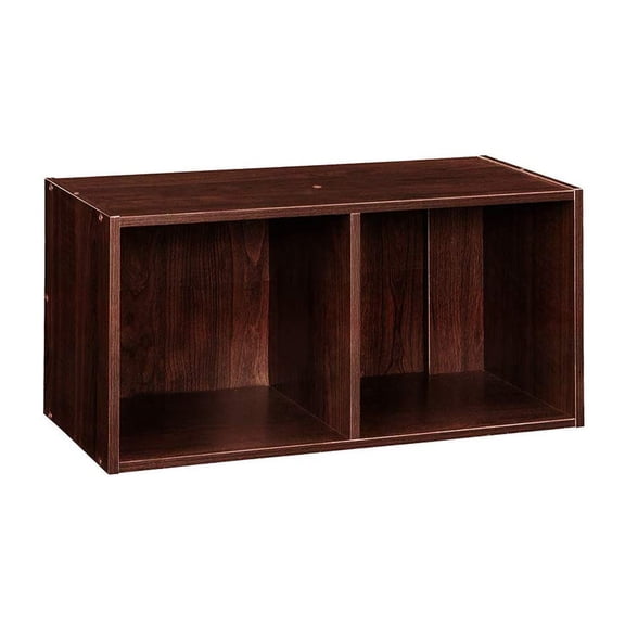 Open Box Closetmaid Stackable 2-Cube Cubeicals Organizer Storage, Dark Cherry