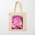 thumbnail image 1 of Closeup Blooming Pink Flowers With Yellow Pollen Canvas Tote Bags, Reusable Shopping Bag, 1 of 5