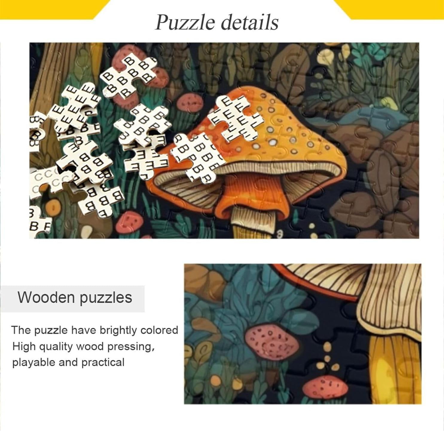 Closeup Bunch Mushroom Jigsaw Puzzle 1000 Pieces, Zigsaw with Storage ...