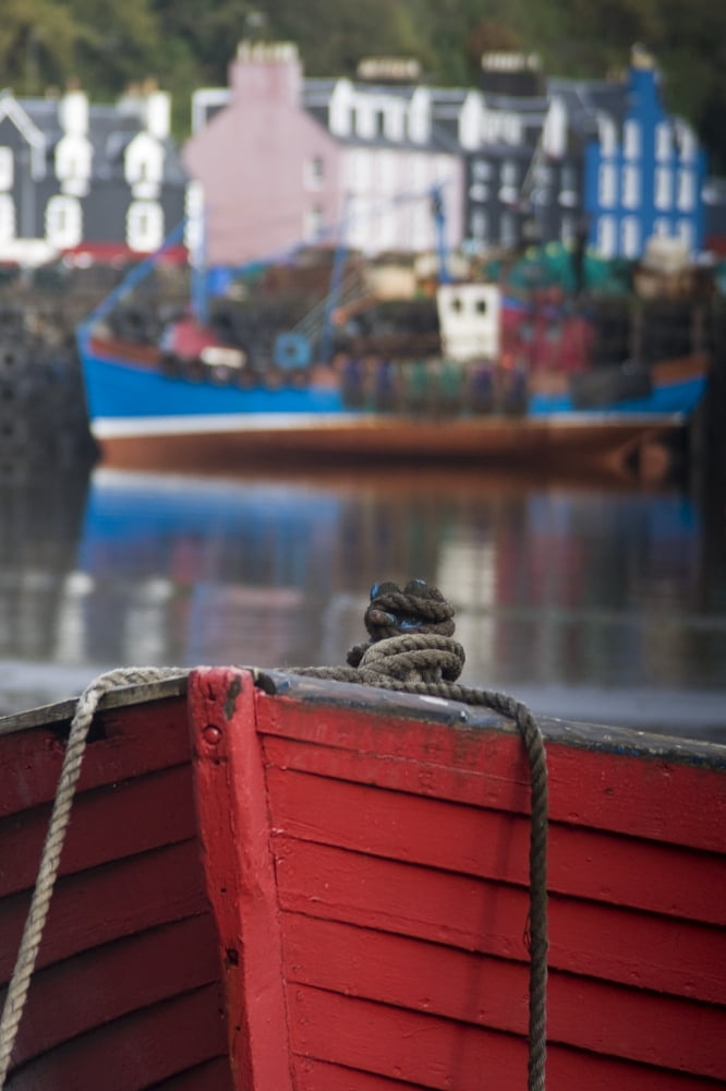 Closeup Of A Boat Tobermory Isle Of Mull Scotland Canvas Art - John Short Design Pics (11 x 17)