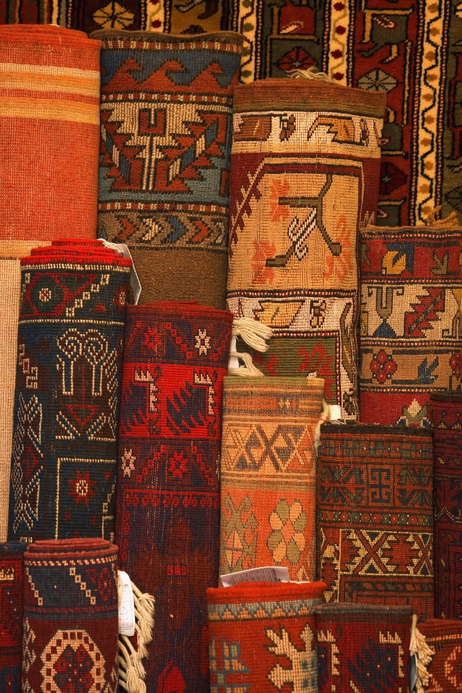 Closeup Of Carpet Rolls Canvas Art - Carson Ganci Design Pics (11 x 17)