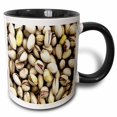 thumbnail image 1 of 3drose, Closeup of Pistachios, 11oz Two-tone Black Mug, 1 of 6