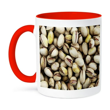 3dRose, Closeup Of Pistachios, 11oz Two-Tone Red Mug