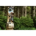 thumbnail image 1 of Closeup Of Totem Pole Near Sitka Ak On Baranof Island  Tongass National Forest Southeast Summer Poster Print, 1 of 2