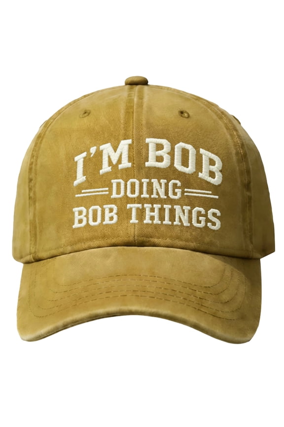 3D Embroidered Washed Baseball Cap, Vintage Cotton Funny Words Hat Trucker Hat for Men and Women