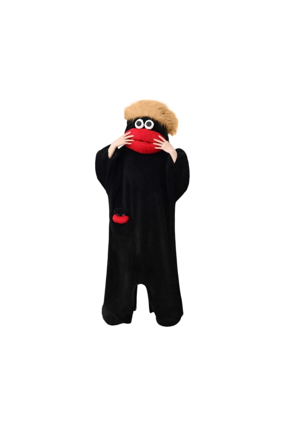 Big Mouth Monkey Jumpsuit Cute Monkey Onesie Plush Onesie Pajamas Cozy Home Loungewear (No Shoes Included)