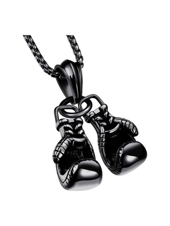 Duan Hip-Hop Punk New Stainless Steel Biker Boxing Gloves Necklace Fighting Glove Chain Pendant Necklace