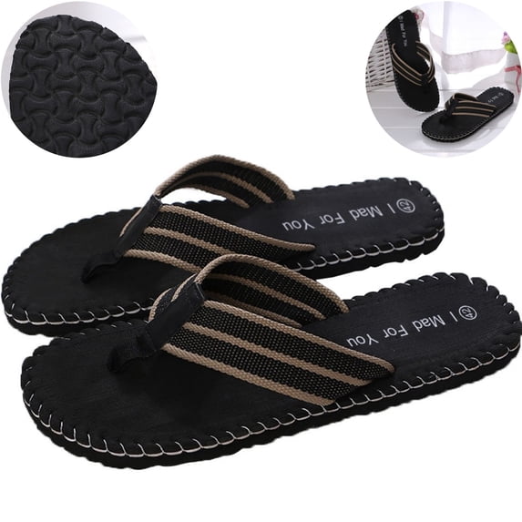 Clossjun Flip Flops for Men Comfortable Non Slip Casual Sandals Daily Wear Summer Fall Thongs Beach Slippers for Vacation College Dorms 40