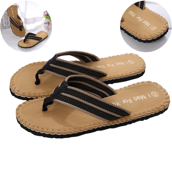Clossjun Flip Flops for Men Comfortable Non Slip Casual Sandals Daily Wear Summer Fall Thongs Beach Slippers for Vacation College Dorms 42