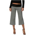 thumbnail image 1 of Clossjun Flowy Capri Pants Gaucho Pants for Women Fold Over Wide Leg Low Rise Yoga Capris Foldover Cropped Leggings Summer, 1 of 6