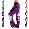 thumbnail image 1 of Clossjun Halloween Pajama Pants for Women Cozy Wide-Leg Novelty Holiday Pumpkin Ghost Bat Print Bottoms Nightwear M, 1 of 6