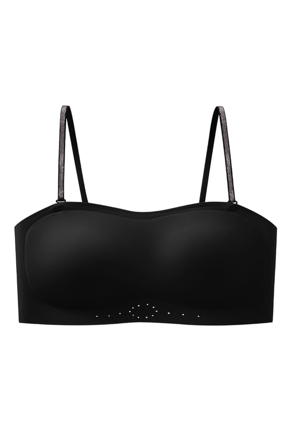 Light Weight Women's Bra Off Shoulder 4WAY Strap–Strapless Convertible Seamless Bandeau with Adjustable Removable Straps