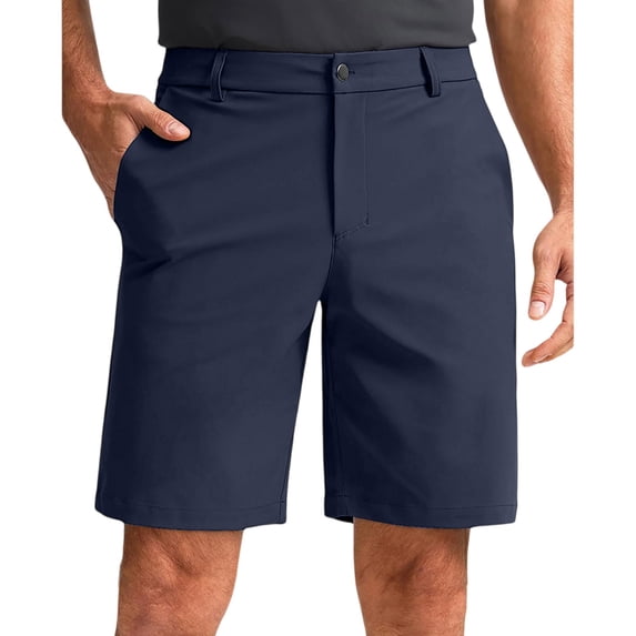 Clossjun Men's Stretch Cotton Chino Shorts Breathable Work Casual Classic Fit Twill Flat Front with Pockets